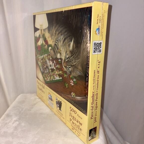 SunsOut: PIECE-FUL SLUMBER By AVRIL HAYNES 500 Piece Puzzle CL59621 New/Sealed - Picture 3 of 5